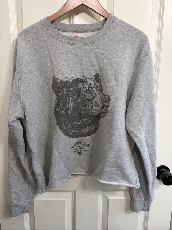 the bearhug company Tops - Great condition size L Gray Bear Graphic Crewneck Sweatshirt by The Bearhug Co